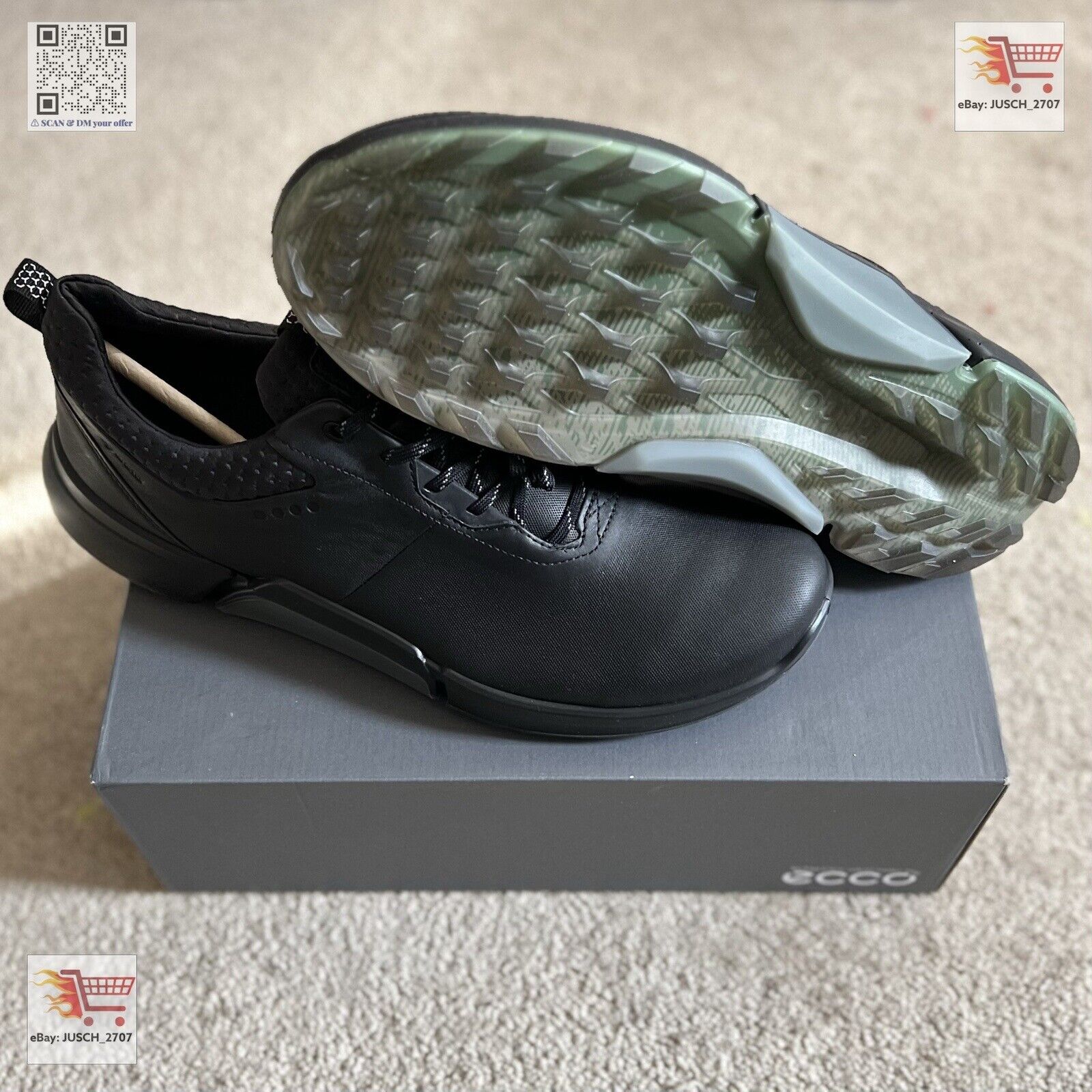 Ecco Biom Hybrid 4 H4 GTX GORE TEX Black Golf Shoe Sneaker ⛳️ EU 46 12 .5 | eBay