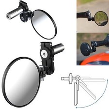 Oxford Fold-Away Motorcycle Bar End Mirrors Replacement Bike Universal Black Set