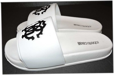 New ROBERTO CAVALLI Logo Slides White Fits like Sz 8/8.5 ROBERTO CAVALLI Logo Slides White Sz 8/8.5 NWOB | eBay main image 4