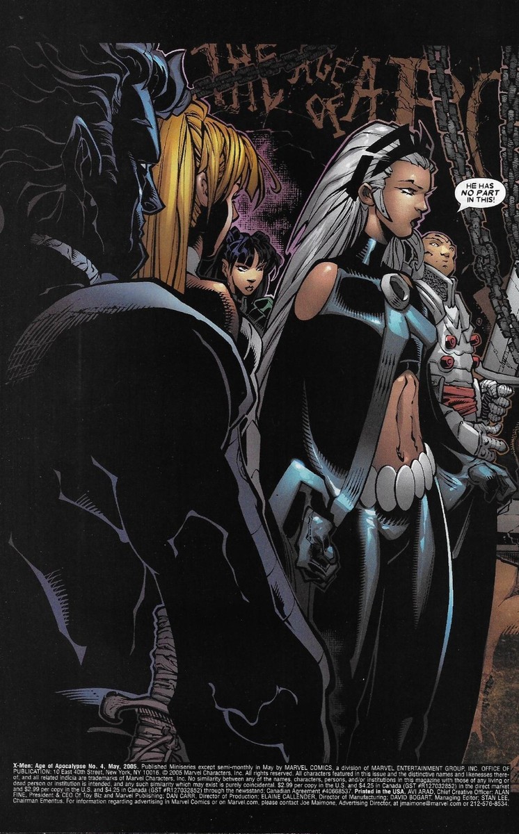 X-Men Comic 4 Age Of Apocalypse Cover A First Print Akira Yoshida