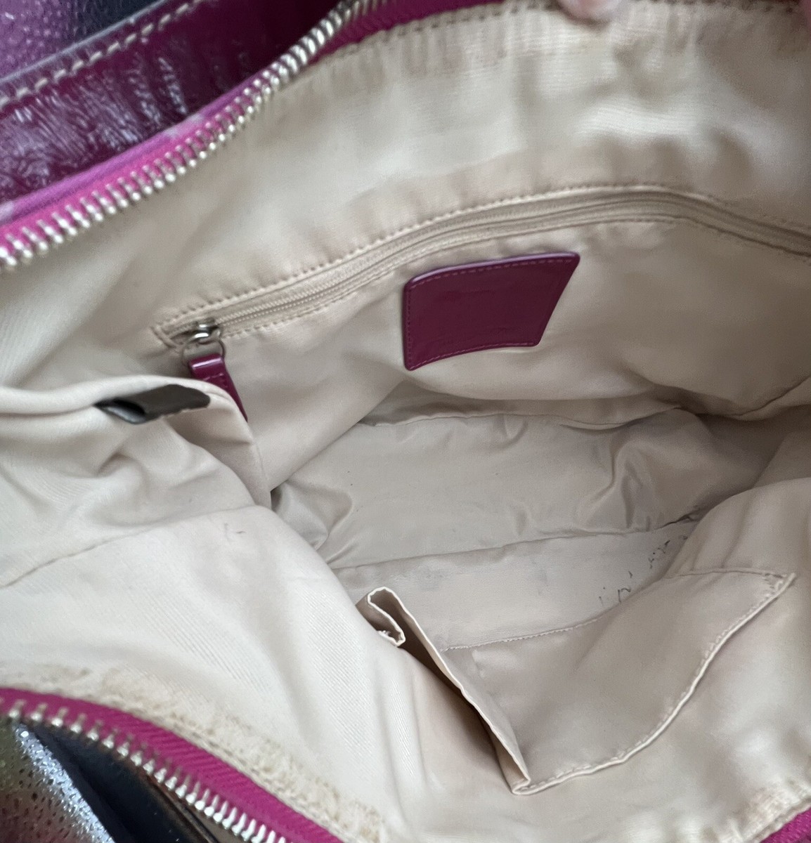 Coach Signature Stripe Jacquard Hobo Bag F19442 Pink NO Attachable