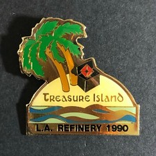 1990 ARCO Enameled lapel / Hat Pin - Treasure Island L.A. Refinery