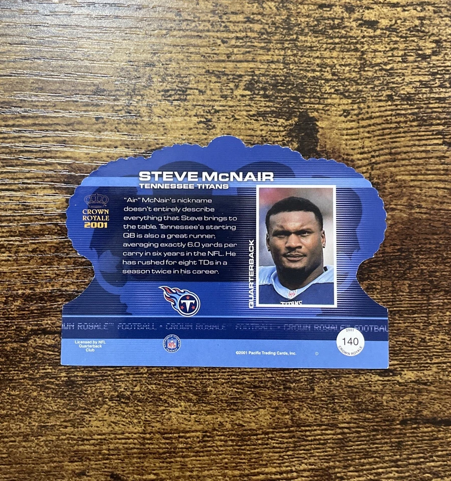 2001 Pacific Crown Royale Steve McNair #140 - Tennessee Titans - Image 2 of 4