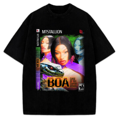 Megan Thee Stallion T-Shirt BOA Video Game Cover Graphics Fan Art Tee