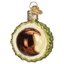 Old World Christmas CHESTNUT (28142) Glass Ornament w/ OWC Box