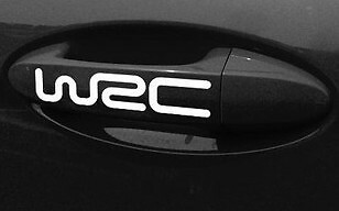 4PCS WRC door handle car Rally sticker car door reflective decal decoration - Picture 3 of 8