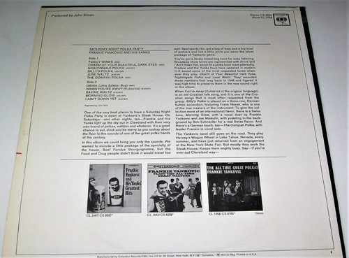 FRANK NOVAK & YANKOVIC POLKA LP "FRANK PLAYS 3 SONGS" FANTASTIC BUTTON BOX! - Picture 2 of 2