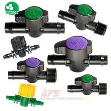 Irrigation Shut Off Isolating Valve Lever Handle Barbed & Threaded UV Stabilised