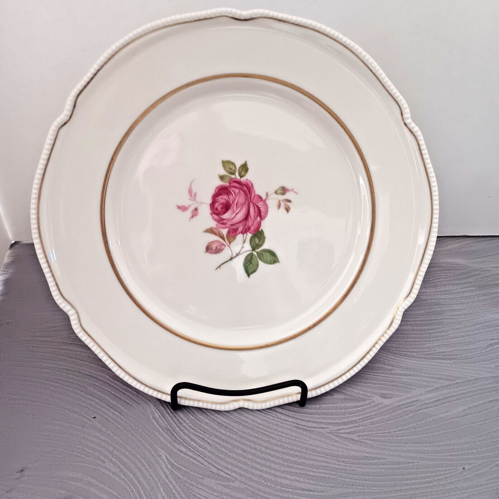 Vintage Castleton China Dolly Madison Dinner Plate USA Ivory w/Pink ...