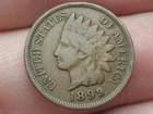 1899 Indian Head Cent Penny- Chocolate Brown, Fine Details