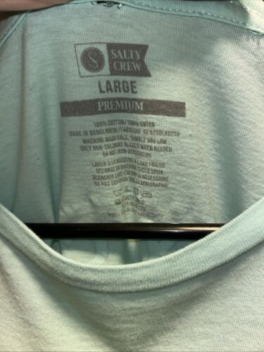 Maglietta Salty Crew Trova Rifugio Nel Mare Teal Adulto Taglia Large Fuori Produzione - Foto 6 di 6