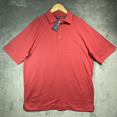 Footjoy Polo Shirt Men s L Pink Golf Pima Cotton Peformance Modern Lifestyle NWT