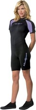 NeoSport Wetsuits Women's Premium Neoprene 3mm Shorty Lavender 14 Diving Surf
