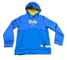 Boys Girls Under Armour UCLA Bruins Sweatshirt Blue Hoodie Spellout Medium