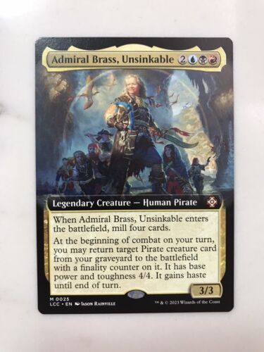 Admiral Brass Unsinkable Extended Borderless MTG Magic Card Mint Caverns LCC - Picture 1 of 1