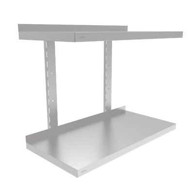 ChefKit Edelstahl verstellbares Wandregal 2-Regal gewerbliche Küche
