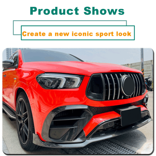 Fit For Benz W167 C167 GLE450 Sport Coupe Real Carbon Front Fins Air Vent Cover - Bild 3 von 15