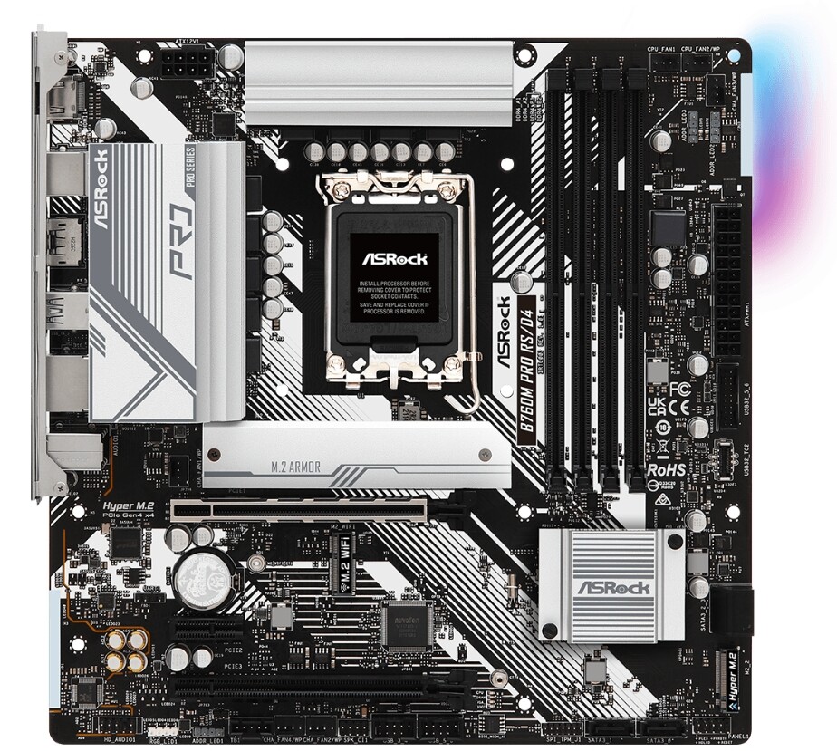 For ASRock B760M Pro RS/D4 LGA 1700 Intel B760 DDR4 Micro ATX
