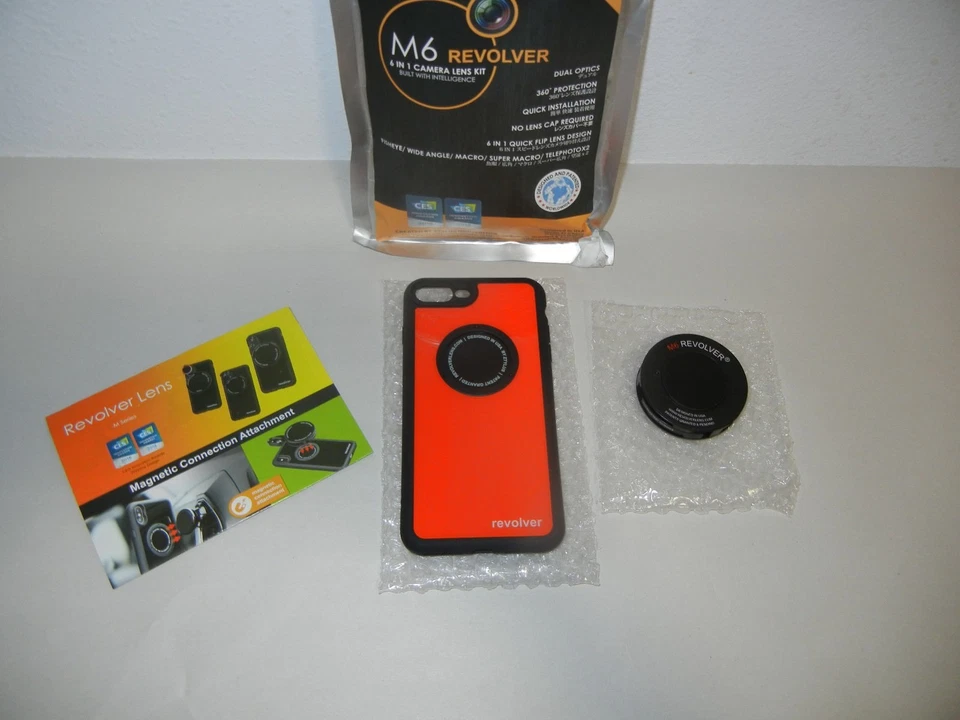 ZTYLUS REVÓLVER VERMELHO BRILHANTE SÉRIE M LENTE 6 EM 1 COM ESTOJO REVÓLVER IPHONE X 2X - Imagem 2 de 2