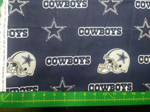 DALLAS COWBOYS NFL FABRIC 14" x 28" FOR DIY MASKS CRAFTS FREE ship fat quarter - Picture 3 of 3
