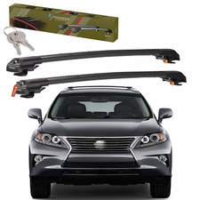 Roof Racks Cross Bars For LEXUS RX350 RX450 2010–2015 Lockable Black Aluminum