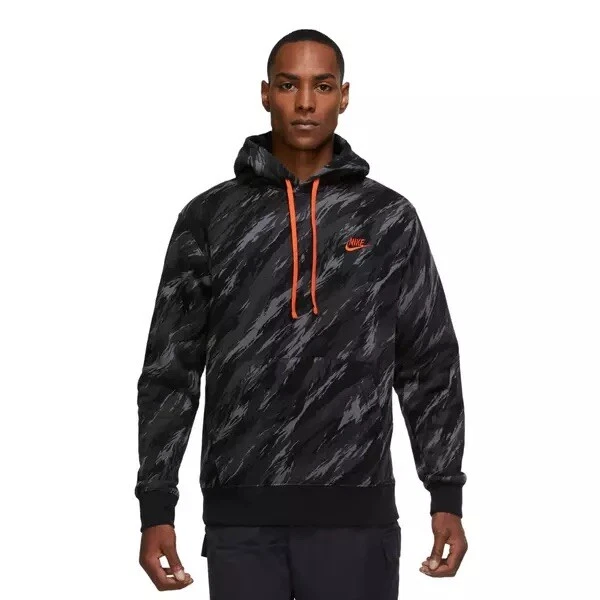 Nike sportswear club men's camo pullover hoodie hotsell