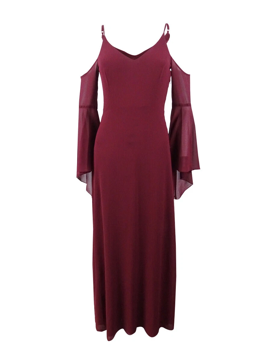 Petite burgundy store formal dress