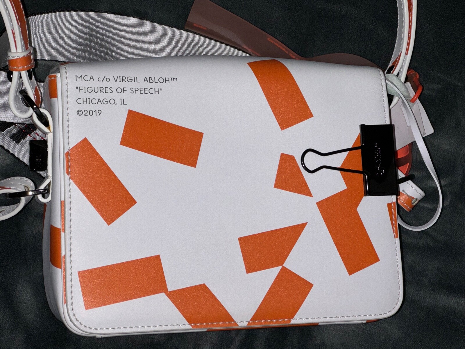 Virgil Abloh 2019 "Off White" MCA Lines Flap Bag Brand New NWT w/dust bag RARE! image 3