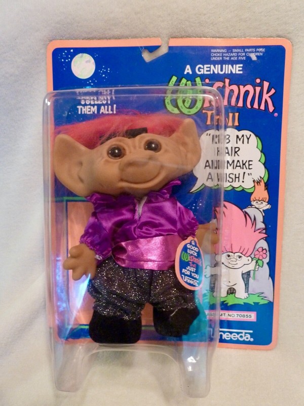 Wishnik Pirate Troll, #70855, NIB, Vintage early 1990s. 8",  RARE by Uneeda