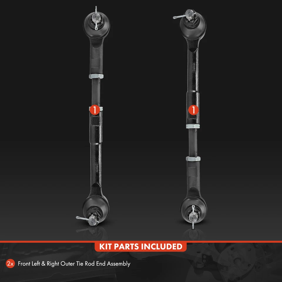 2x Extremo de varilla de amarre interior y exterior para Nissan NV1500 NV2500 NV3500 2012-2021 TITAN XD Foto 3 de 4