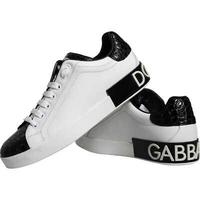 靴 DOLCE GABBANA Perforated calfskin Saint Tropez sneakers in Black for Men