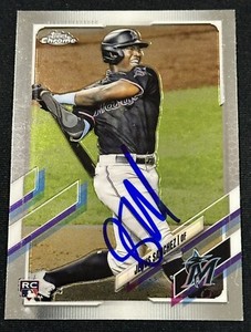 2021 Topps Chrome Signed Jesus Sanchez #101 Autographed Auto Marlins RC Card