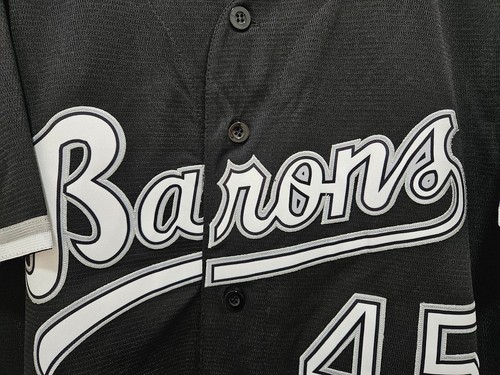 Tocament Birmingham Barons Jordan #45 Baseball Jersey BLACK Stitched 90s SMALL - Picture 4 of 9