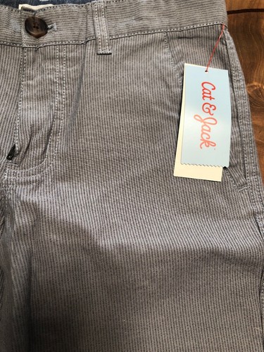 Boys CAT and JACK Blue Pin Striped Summer Shorts Size 12 NWT - Picture 2 of 4