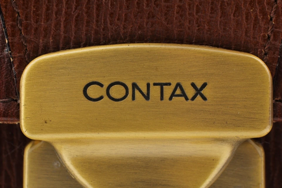 Rara【N Estado perfeito+++ com 2 chaves e alça】 Bolsa de couro Contax para câmera G2 do Japão - Imagem 2 de 4