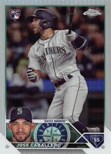 Jose Caballero 2023 Topps Chrome Update USC40 Mariners Rookie Baseball Card. rookie card picture