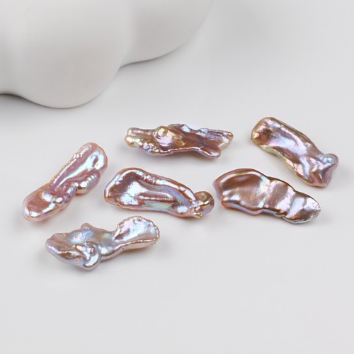 6 Unique 8-12.5mm Light Purple Baroque FW Keshi Loose Pearl Undrilled - Picture 2 of 6
