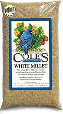 Cole's White Millet Wild Bird Seed for Outdoor Bird Feeders, 10-Pound
