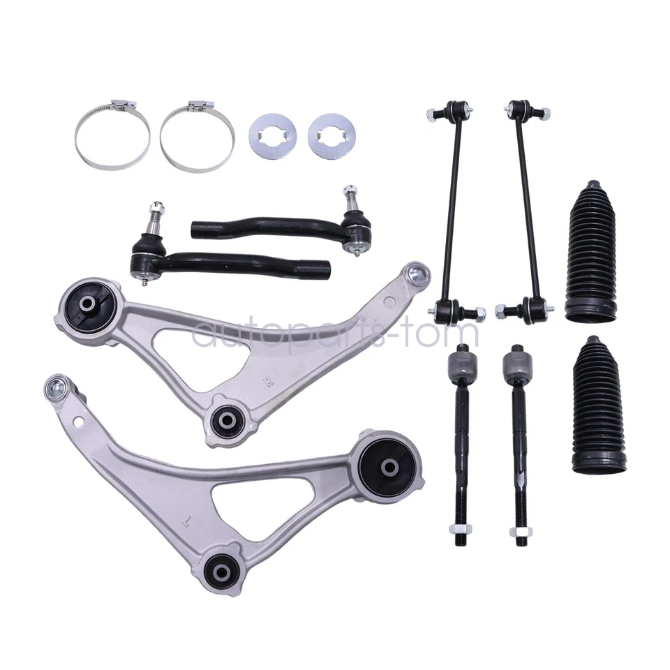 10PCS Front Lower Control Arm Sway Bar Tie Rod Set For 2013 2014 Nissan Altima - Image 2 of 4
