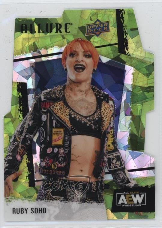 2022 Upper Deck Allure AEW Green Rainbow 22/99 Ruby Soho #74 Rookie RC 02v3