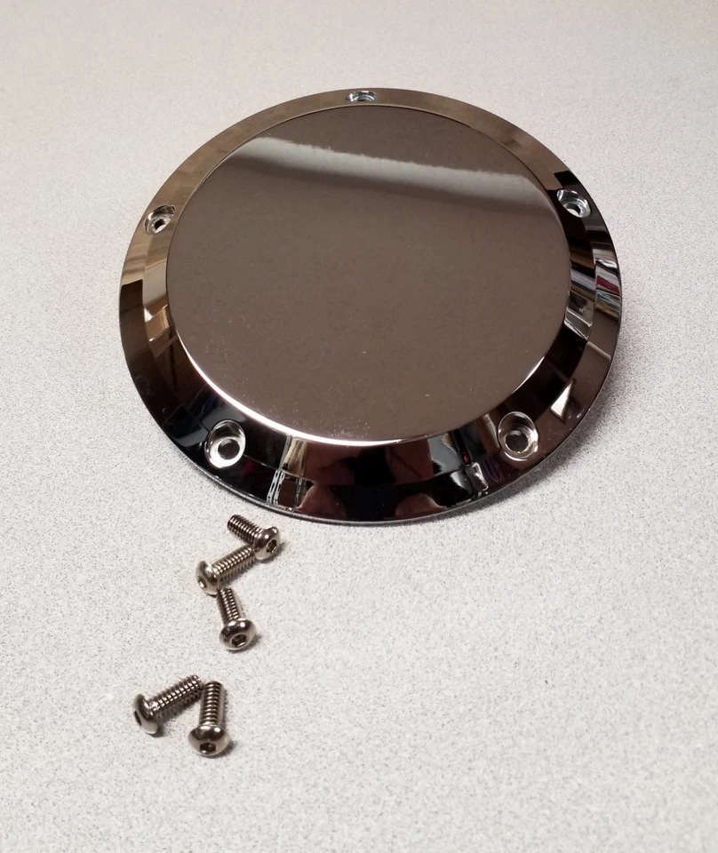 HARLEY-DAVIDSON DOBLE CÁMARA DERBY CUBIERTA JOKER MÁQUINA CROMO LISO 5 AGUJEROS ☆NUEVO ☆ Foto 2 de 4