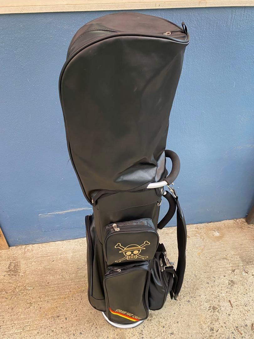 ONE PIECE Straw Hat Pirates Black cart bag golf carry caddy bag