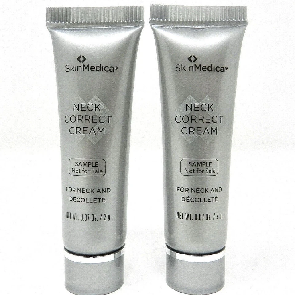Juego de 2 SkinMedica Crema Correcta Cuello Mini Muestra 2g/.07 Oz Cada una, Nueva y Sellada Foto 3 de 4