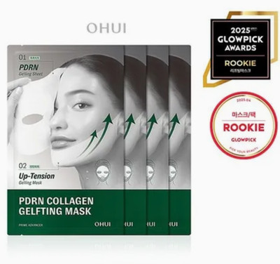 Ohui O hui Prime Advancer De-aging PDRN Kollagen Gelfting Maske 4 Blatt (1 Box)