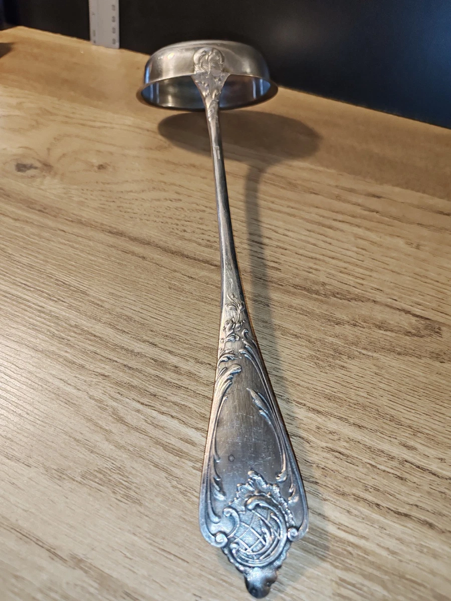 Ancienne Louche DEETJEN 100 modèle LOUIS XV ROCAILLE métal argenté