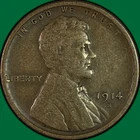 1914-S Lincoln Wheat Cent Fine F Coin #41867