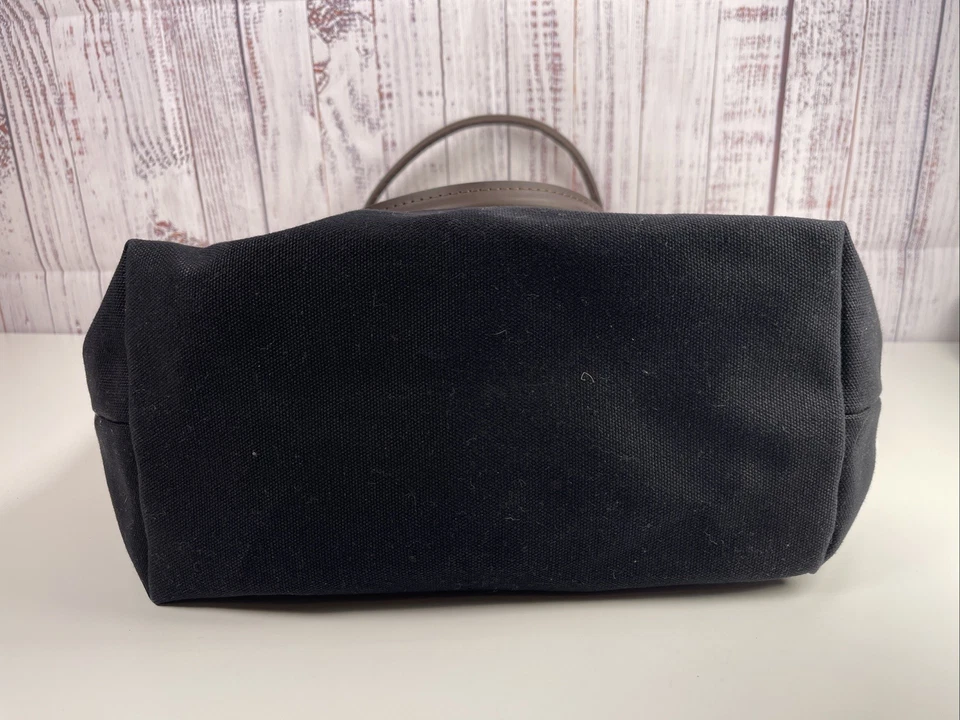 Cross Canvas Company Quality Canvas boat Tote - Beige/Black EUC - Image 3 of 4