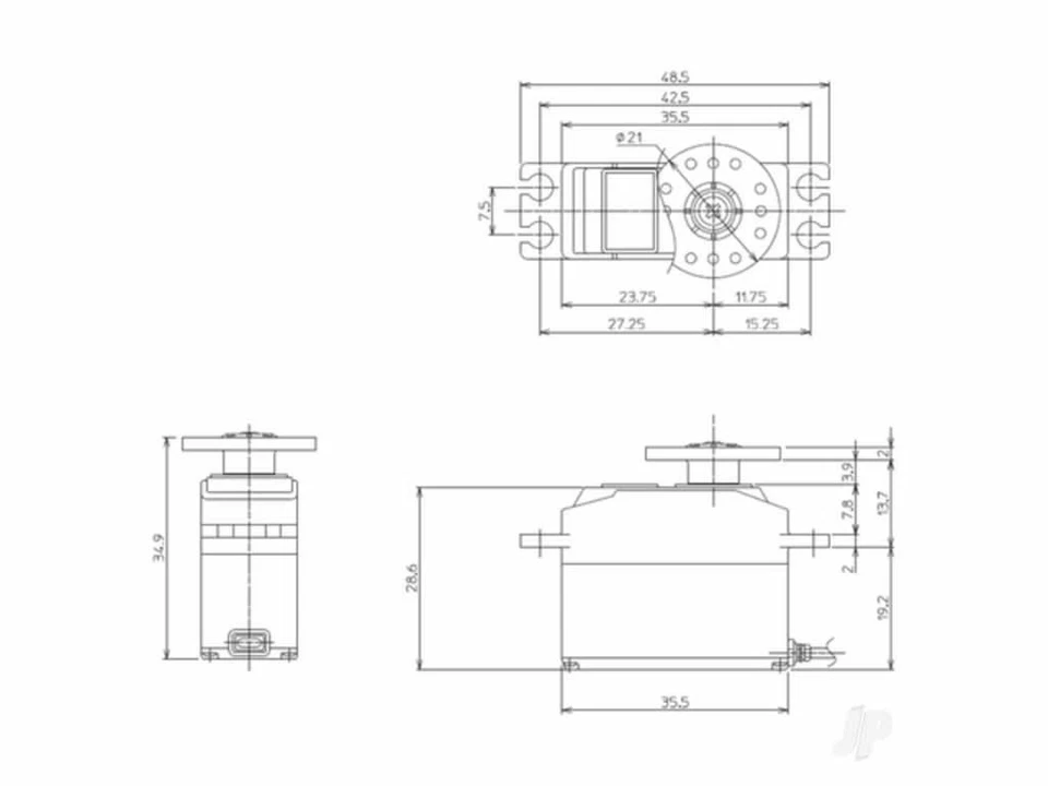Futaba S9257 Mini Ruder Digital Servo 2Kg 0,08S 4,8V : FUT05102365-1 - Bild 2 von 2