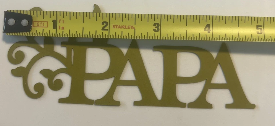 Papa Word Title Paper Piece For Scrapbooking Handmade - Image 3 of 4