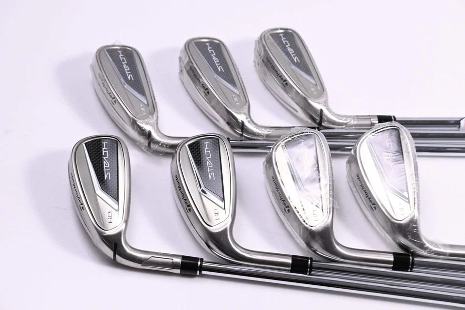 Left Hand Taylormade Stealth HD Irons / 5-PW+AW / Stiff Flex KBS Max MT 85 - Image 2 of 4